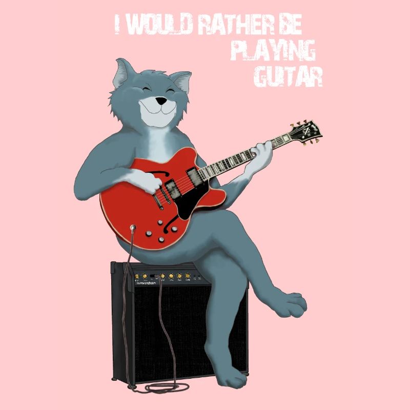 I WOULD RATHER BE PLAYING GUITAR - CAT