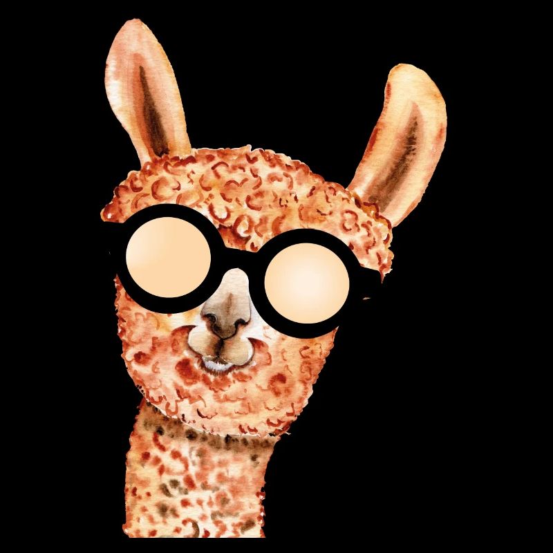 Cute llama with sunglasses