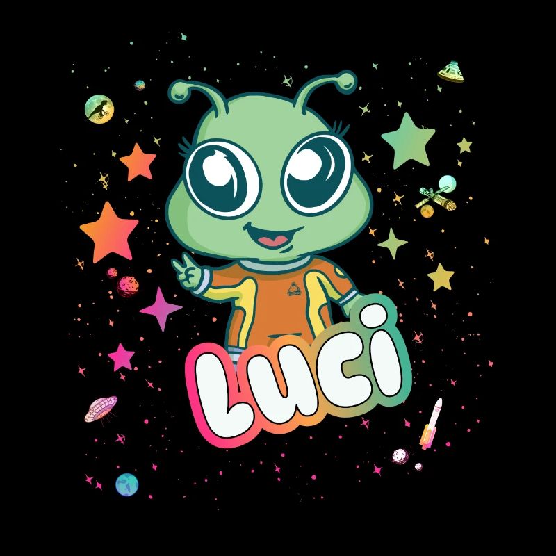 LUCI - Schöner Mädchen Name mit süßem Alien