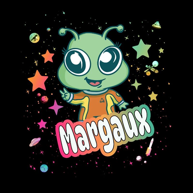MARGAUX - Schöner Mädchen Name mit süßem Alien