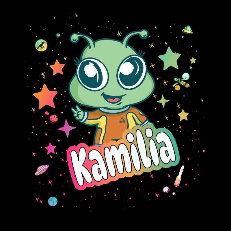 KAMILIA - Schöner Mädchen Name mit süßem Alien