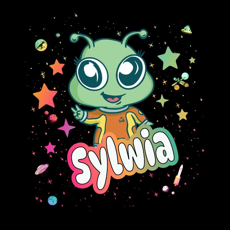 SYLWIA - Schöner Mädchen Name mit süßem Alien