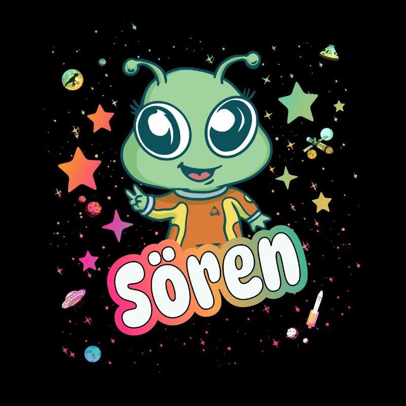 SÖREN - Schöner Junge Name mit süßem Alien