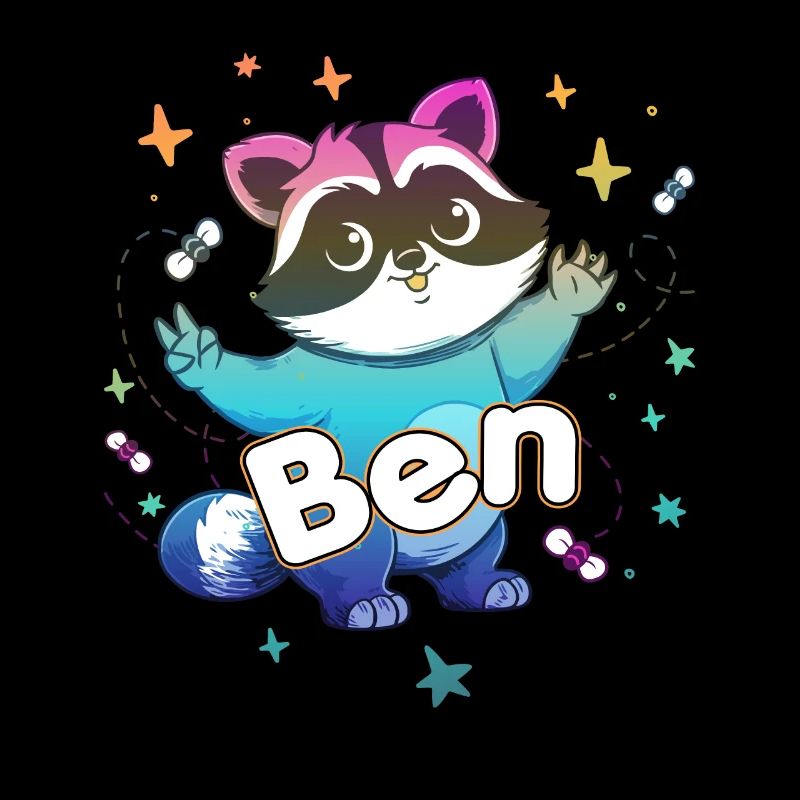 BEN - Beau nom de garçon avec un raton laveur mignon