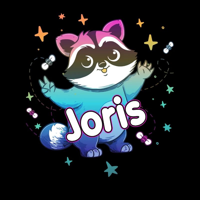 JORIS - Beau prénom de garçon avec un raton laveur mignon
