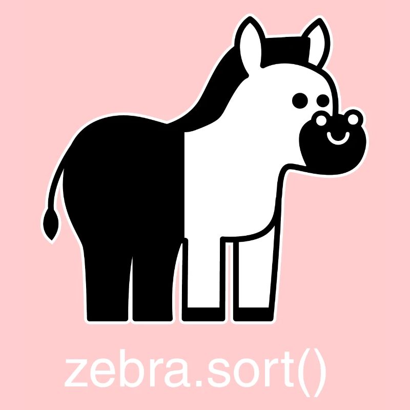 Sortiertes Zebra