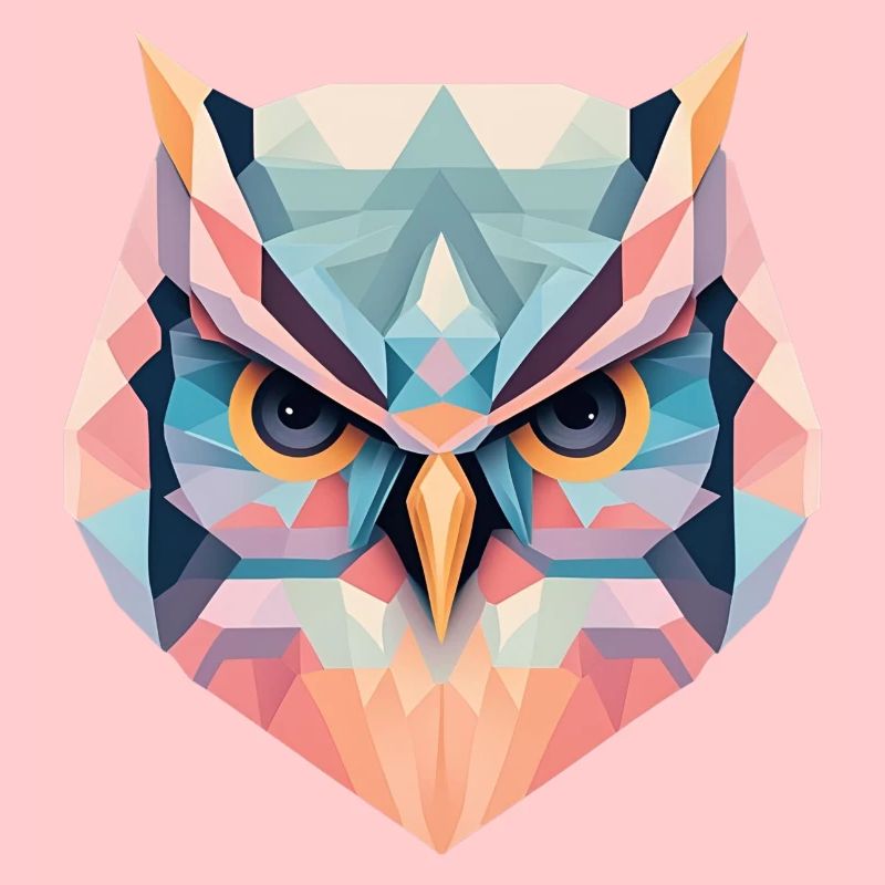Geometrische Eule Geschenk