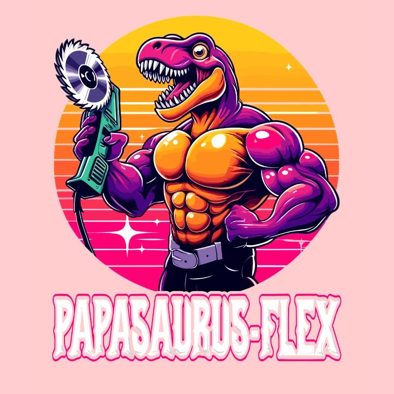 Papasaurus_flex Dino avec meuleuse d’angle