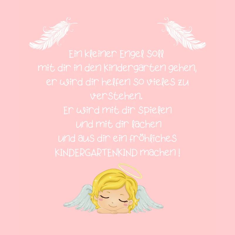 Kinder Spruch Kindergarten mit Engel Kindergrippe