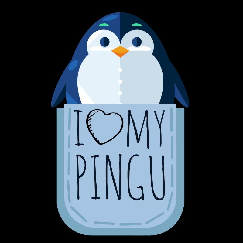 I love my Pingu Pinguin Brusttasche