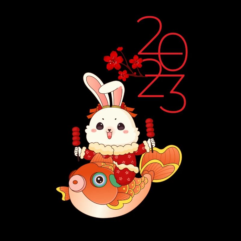 Chinesisches Neujahrsdesign 2023