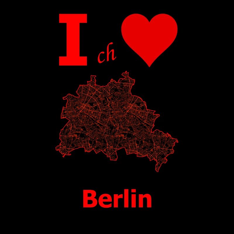 Ich liebe Berlin Stadtplan mit Straßen