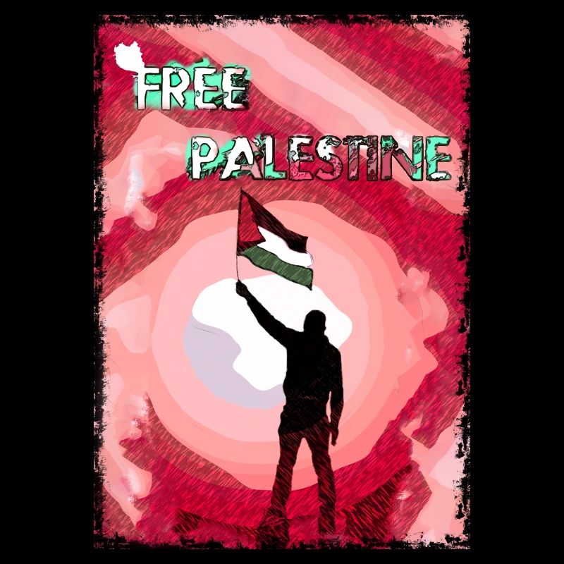 Drapeau de la Palestine libre P5