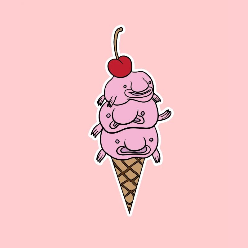 Cuillère à crème glacée Blobfish poisson glacé