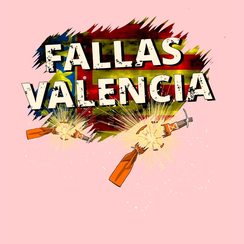 Fallas Valencia Trueno Drapeau