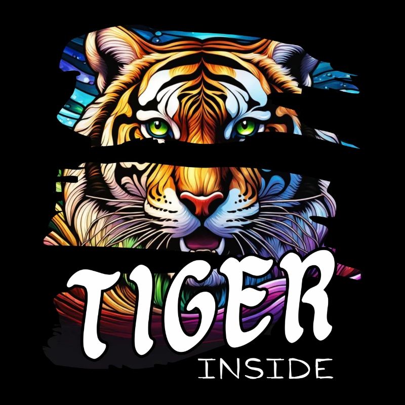 Tiger drinnen.