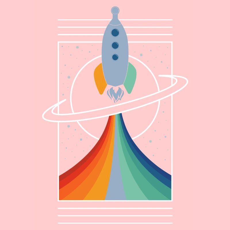 Fusée (Coloré, Contour)