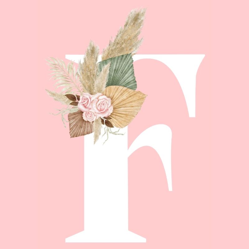 Buchstabe F Blumen