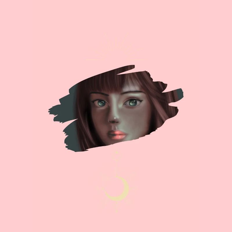 Femme avec la lune