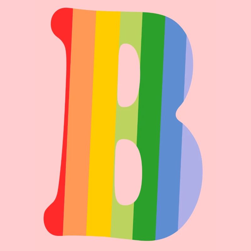 Buchstabe B Regenbogen