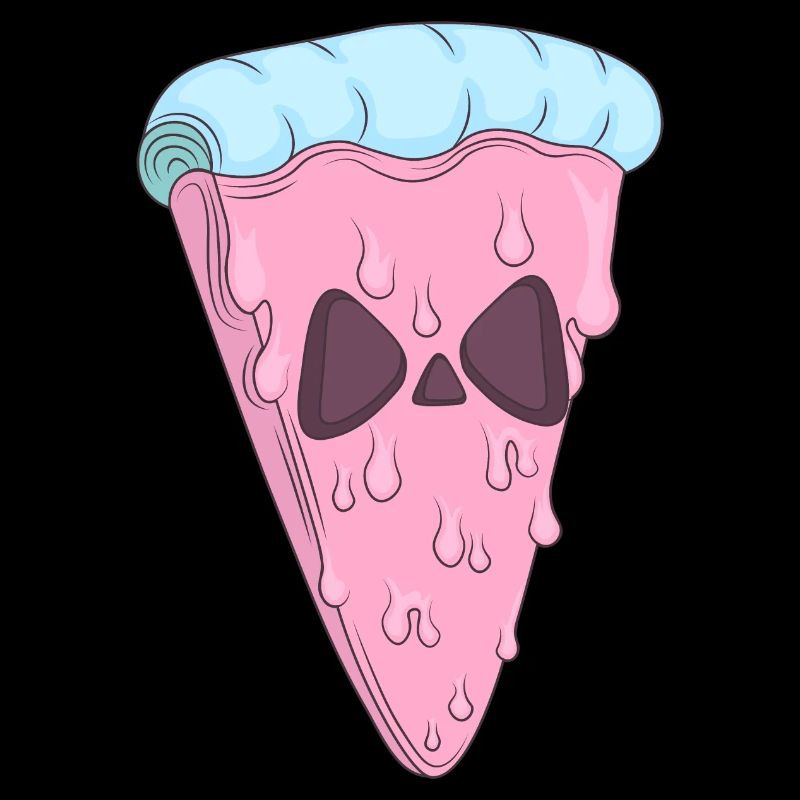 Pastel Goth Halloween Pizza