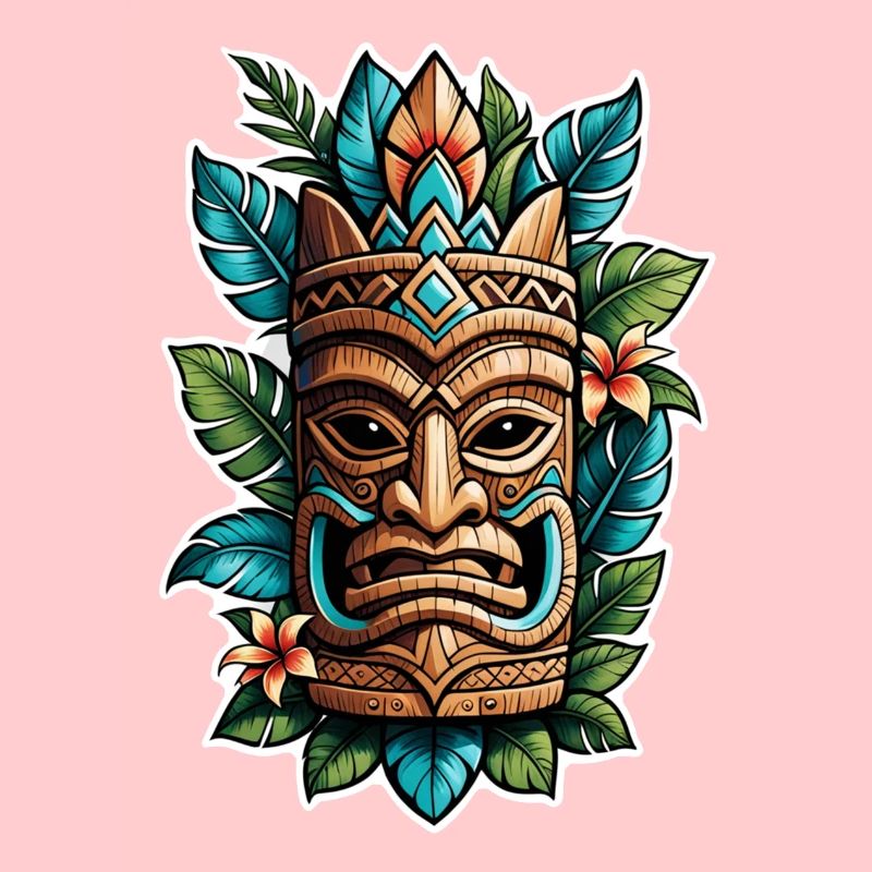 Tiki Beach - Polynesien Statue