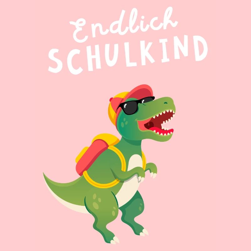 Endlich Schulkind Einschulung Dinosaurier Dino