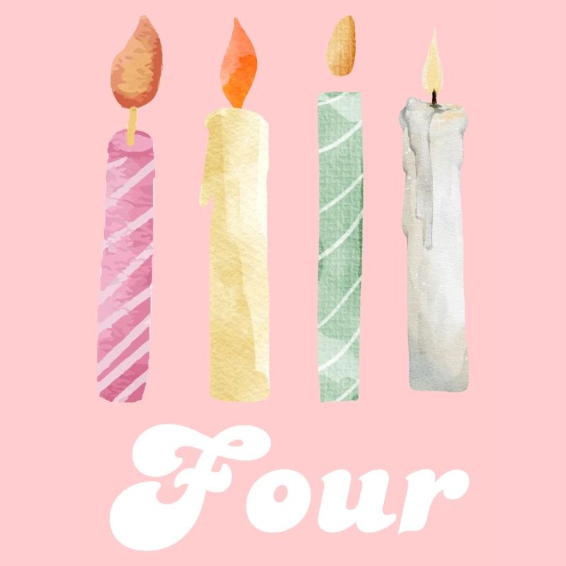 4e anniversaire bougie