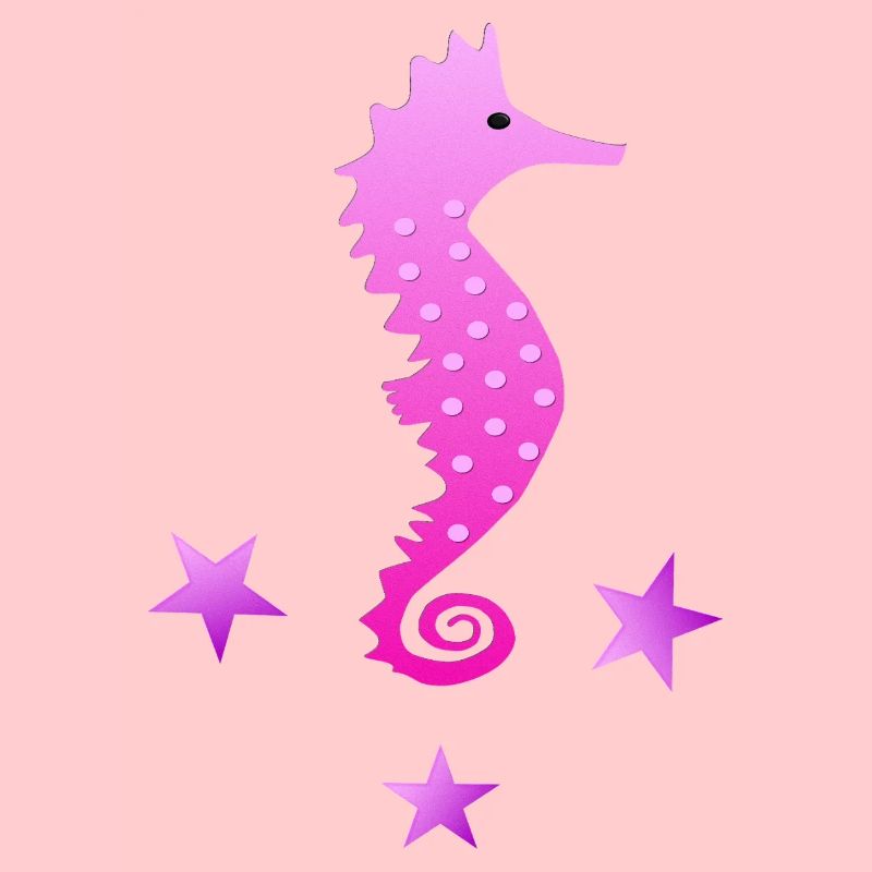 rosa Seepferdchen Wasserratte Schwimmabzeichen
