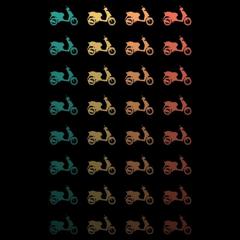 Roller fan vintage pattern style