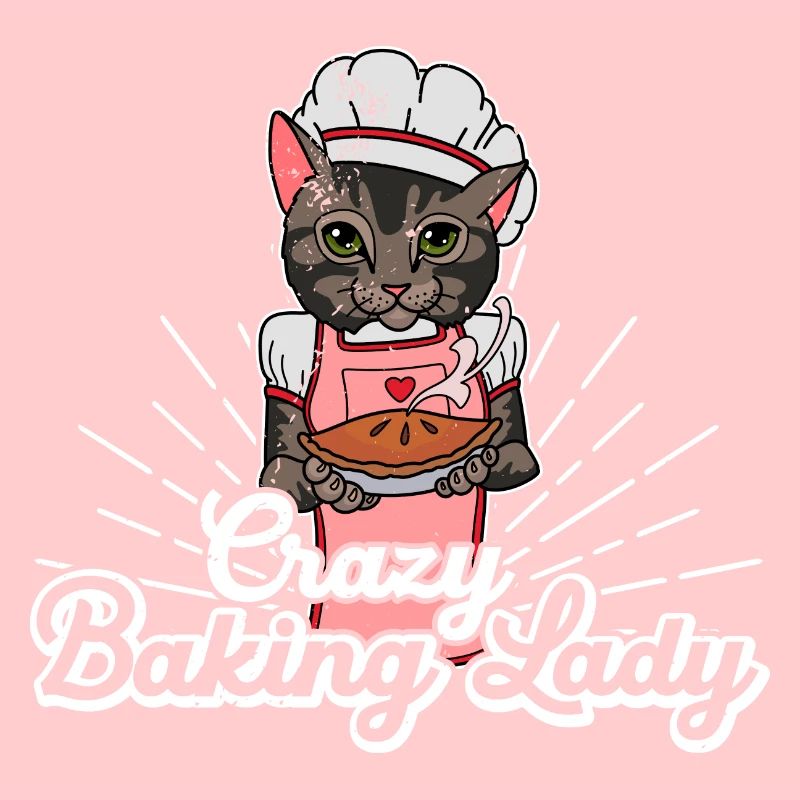 Baker Baking Rolls Sourdough Cat Saying