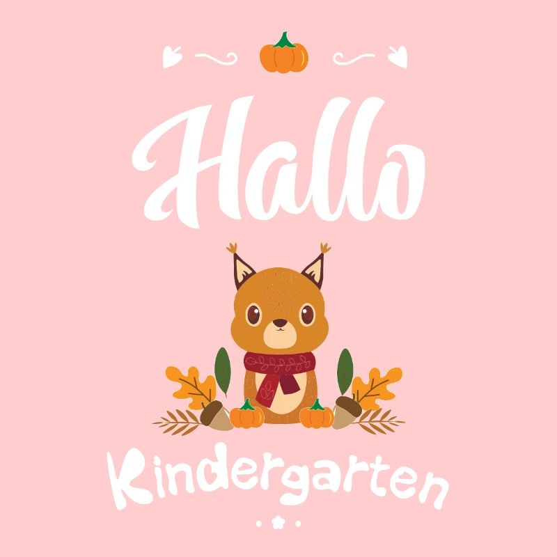 süßes Eichhörnchen Design mit Herbstmotiven