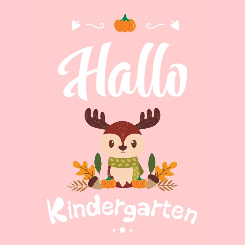 süßes Elch Design mit Herbstmotiven