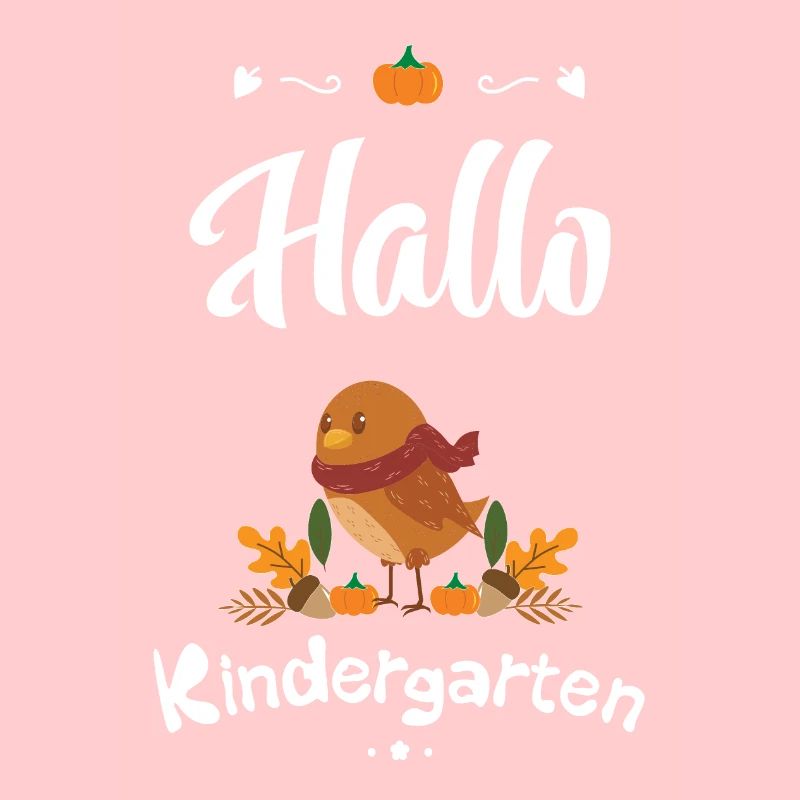 süßes Vogel Design mit Herbstmotiven