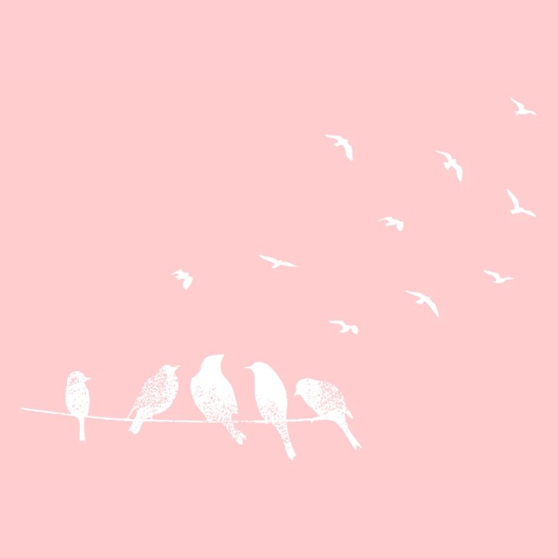 Migration des oiseaux en blanc