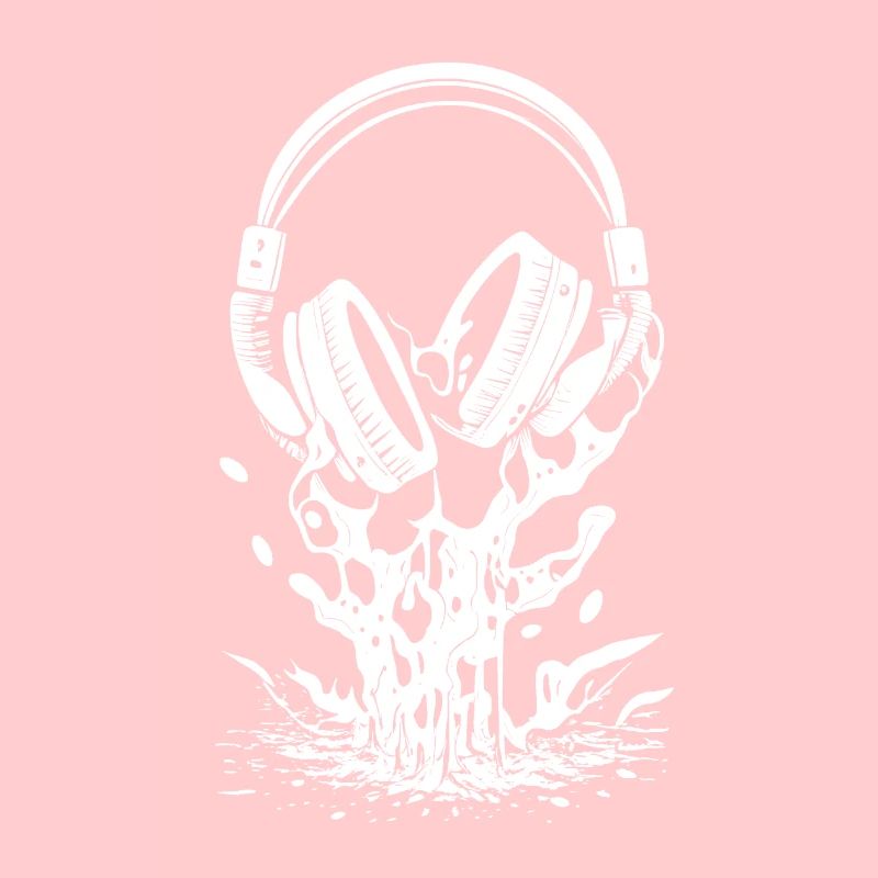 Casque d’écoute avec gouttes et éclaboussures