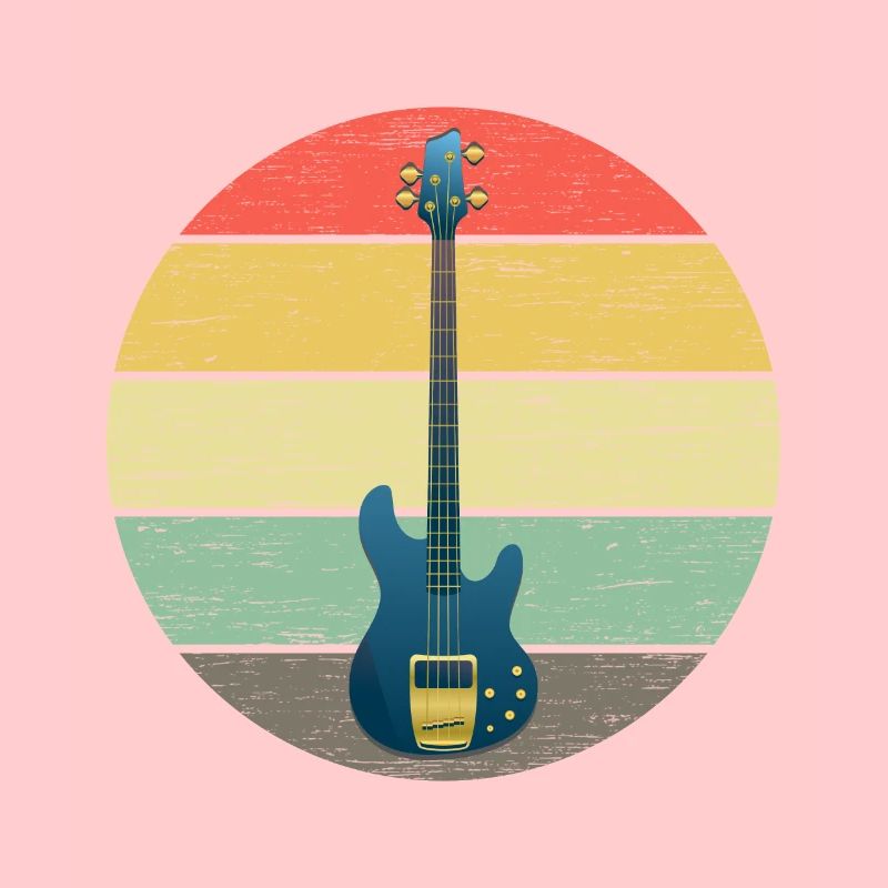Basse Vintage Bleu / Or