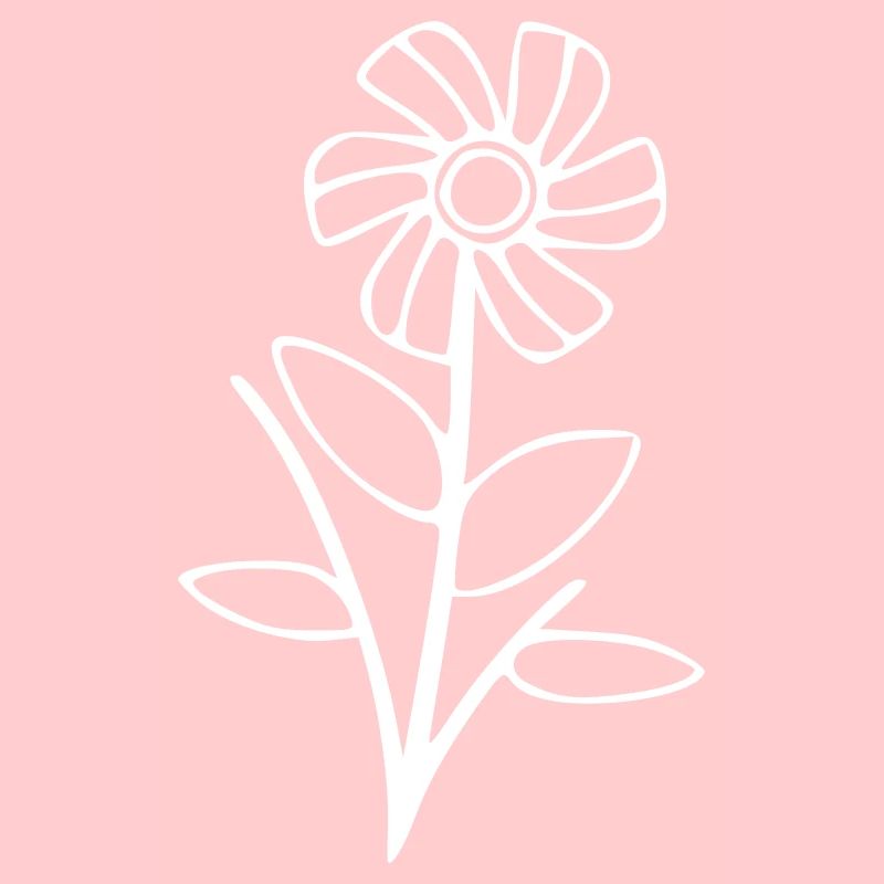 Dessin de fleur nature croquis blanc