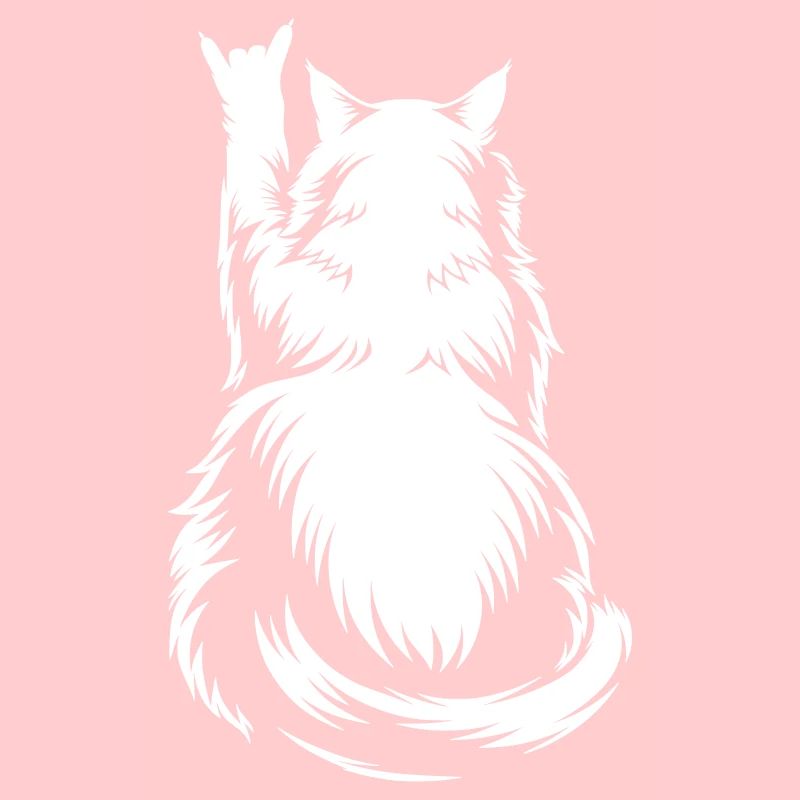 Rock Cat Back View – Devil Horns