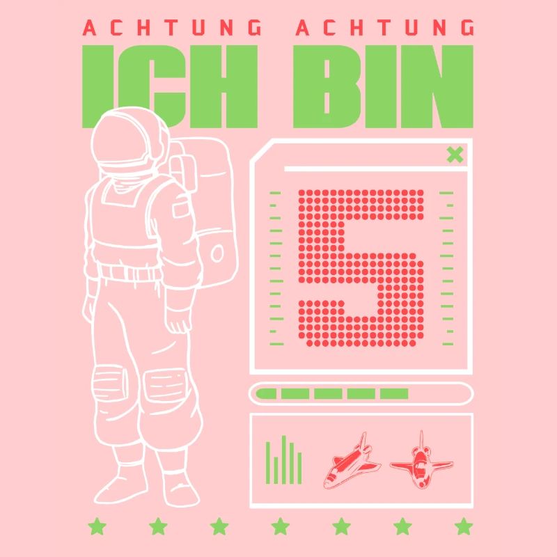 Geburtstag Astronaut Interface Junge 5 Jahre alt