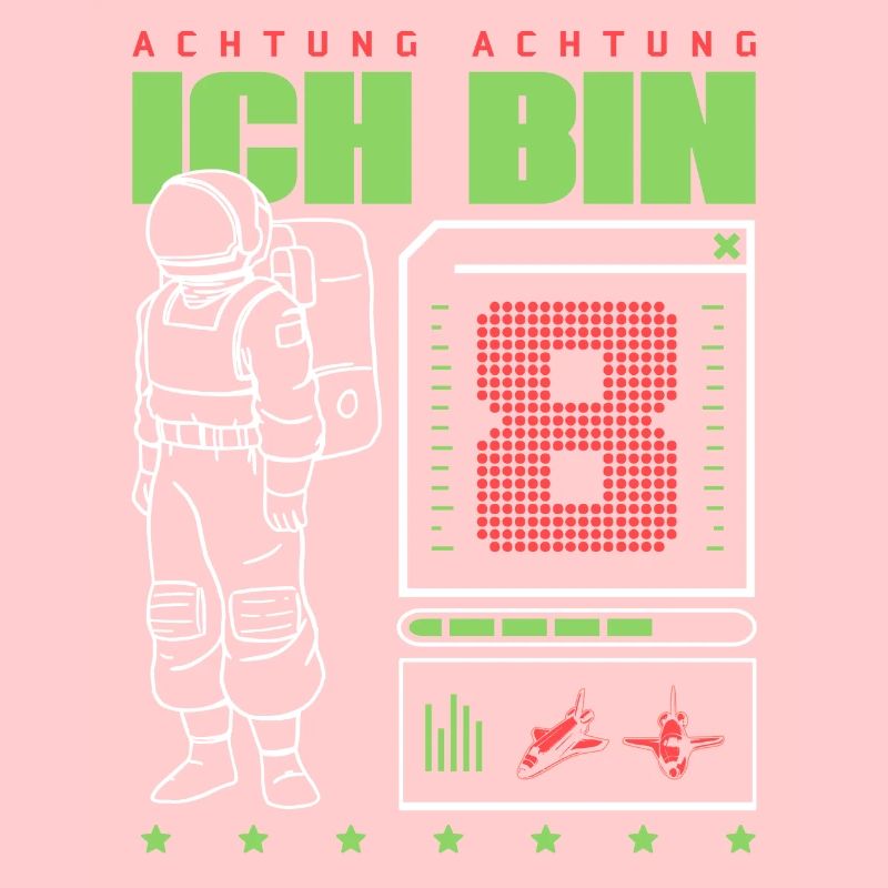 Geburtstag Astronaut Interface Junge 8 Jahre alt