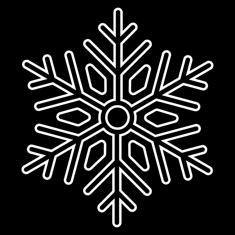 Winter: Icon Schneeflocke oder Schneekristall
