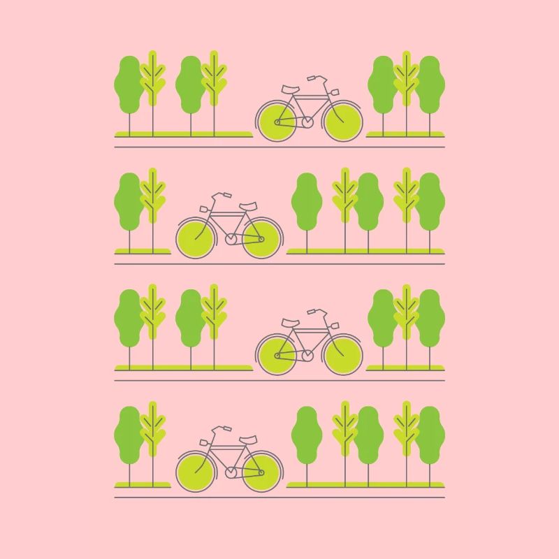Radfahren durch den Frühling (graue Linien)