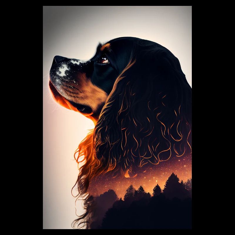 Charles Spaniel Dog Forest