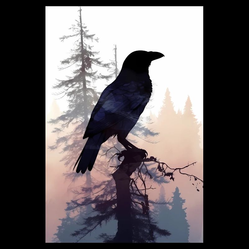Rabe Raben Krähe Krähen Vogel Tier Forest