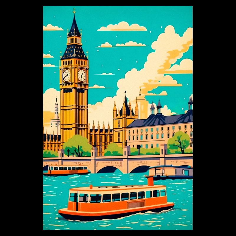 Affiche vintage de Londres