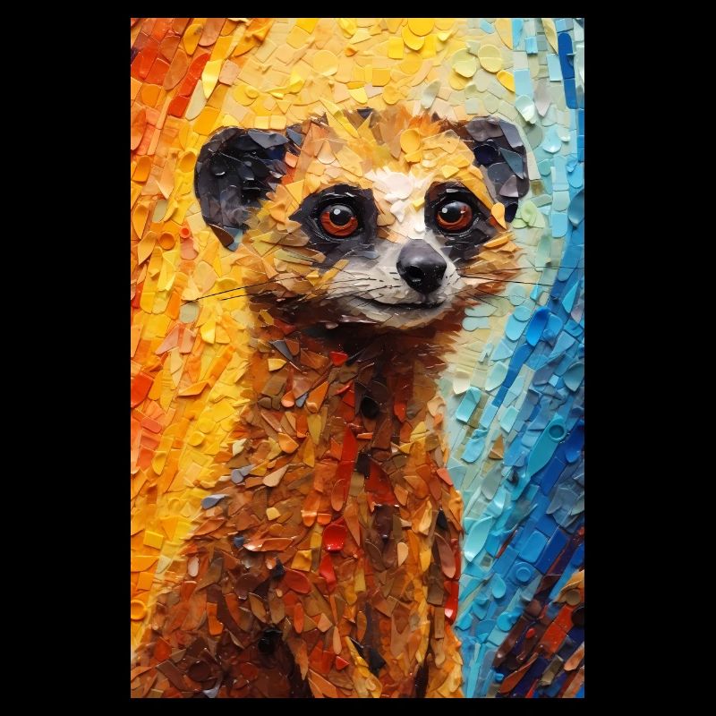 Erdmännchen Tier Erdmann Colorful