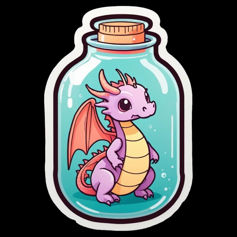 Dragon mignon dans une bouteille 02