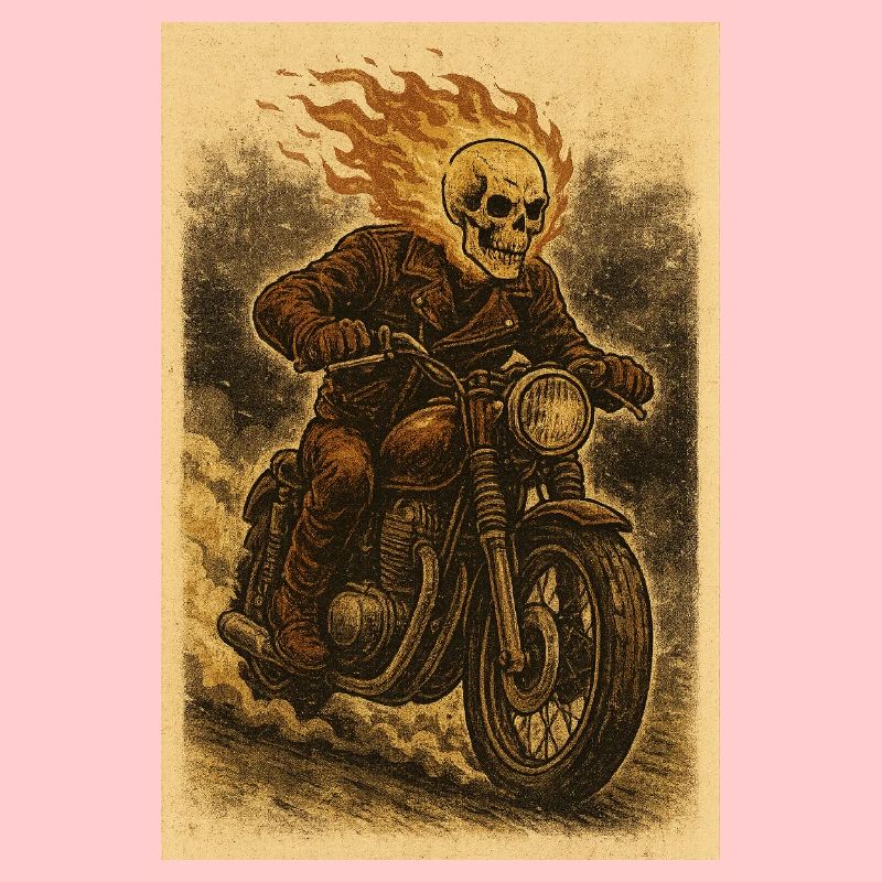Ghost Rider im Vintage-Stil
