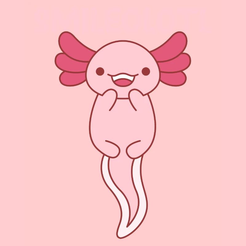 Smileolotl Pun Design for Axolotl Lovers